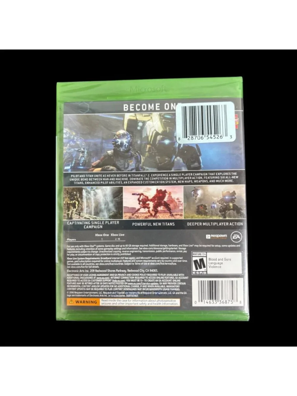 Titanfall 2 Xbox One Video Game - New Sealed - Mature 17+ Rating